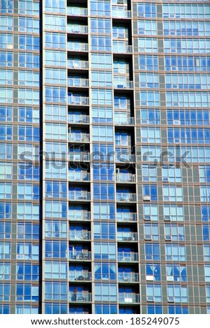 TORONTO, CANADA - APRIL 8, 2014: Modern condo buildings in Toronto. Toronto\'s boom has helped lead to development of more high rise buildings in 2011 than any other city in North America.