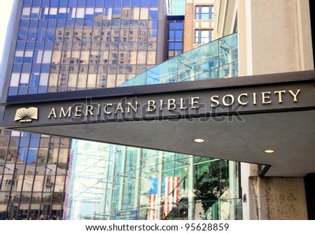 NEW YORK - JULY 17: The American Bible Society headquarter on July 17, 2011 in New York. The ABS is a nonprofit organization founded in 1816 which publishes, distributes and translates the Bible.