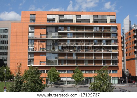 Residential building with balconys facing the sun
