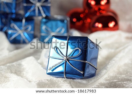 Christmas present with special gift or surprise