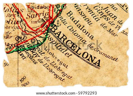 barcelona spain map. stock photo : Barcelona, Spain
