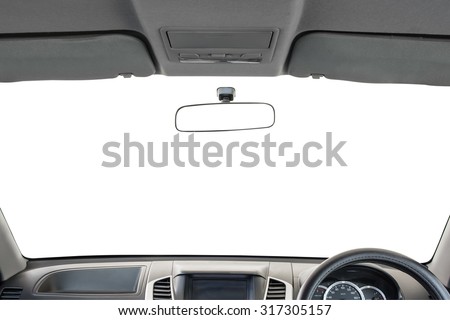 Car interior isolated on white background