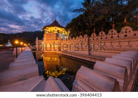 Temple of the Sacred Tooth Relic at Kandy, Sri Lanka