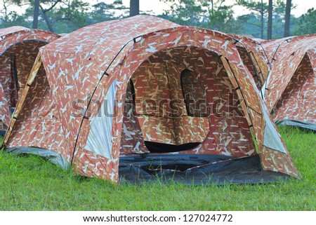 Tent in the countryside,Camping