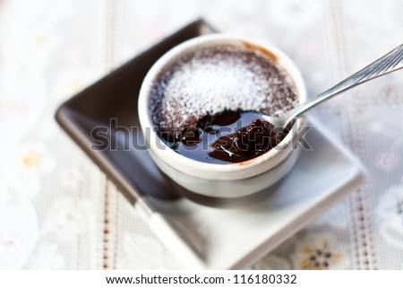 cute cup of chocolate cake