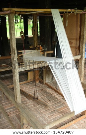 CHIANG MAI,THAILAND-SEPTEMBER 18 : Native handloom of Tai Lue. Tai lue is  a group of native people in Thailand, in Tai Lue\'s way of life2013 ,On September 18, 2013. in Chiang Mai, Thailand.