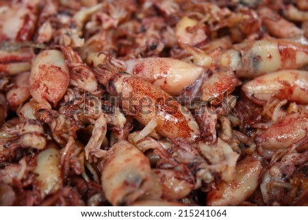 background of cooked squid