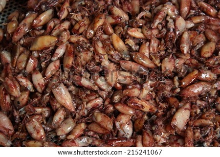 background of cooked squid