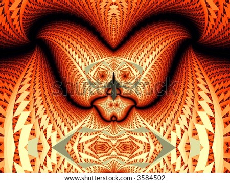 Abstract fractal devil/spook face.