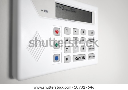 Home security system alarm