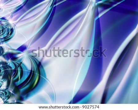 Simple lines and curves fractal background