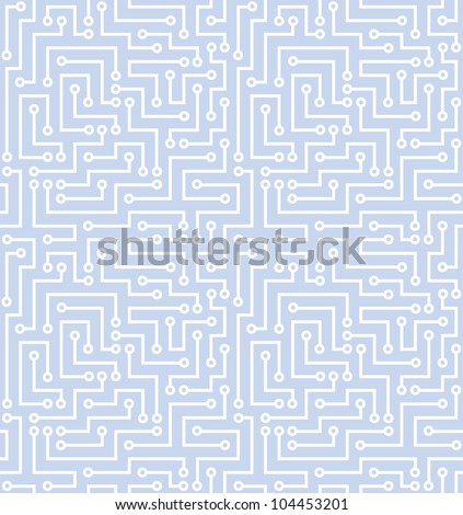 Seamless light blue electronic pattern