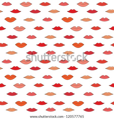 Stylish lips pattern