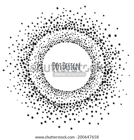 Abstract hand drawn dots frame Vector illustration Abstract hand drawn dots frame Vector illustration