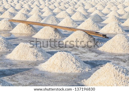 The landscape of Salt fields in Thailand