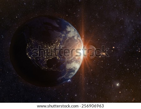 solar eclipse\
Elements of this image furnished by NASA