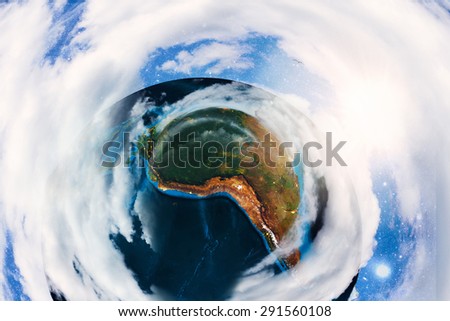 Detailed colorful Earth, highly detailed planet earth in the morning Elements of this image furnished by NASA