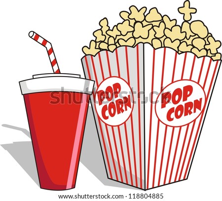 Pop Corn In Vector Style - 118804885 : Shutterstock