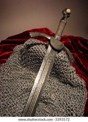 Smart sword of the knight of the Middle Ages