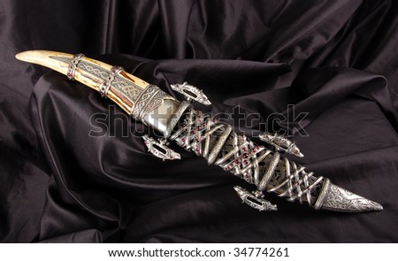 Smart dagger of the medieval soldier. It was used for hunting