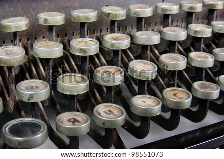 The typewriter is intended to print any texts on a paper