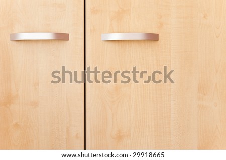 modern handle on wood furniture