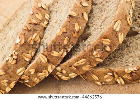 closeup of slices of bread with seeds