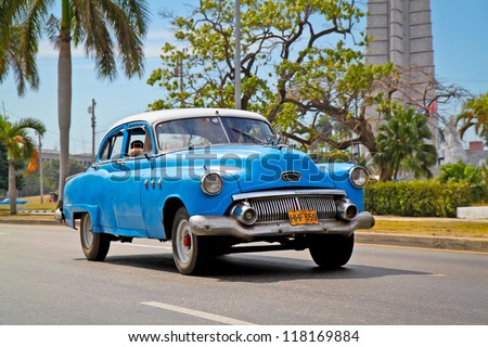 HAVANA-FEB 2: American classic cars are shown Feb 2, 2010 in Havana. Cubans, unable to buy newer models, keep thousands of them running despite the fact that parts have not been produced for decades.
