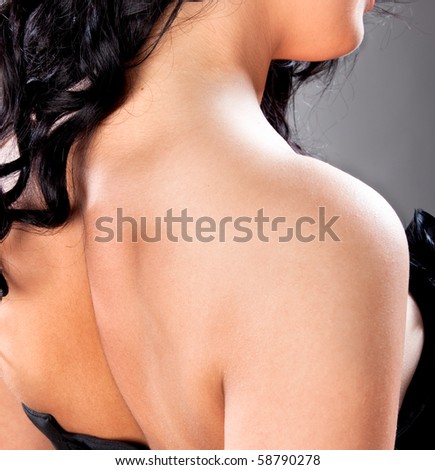 Beautiful women neck and shoulders ,  studio shot