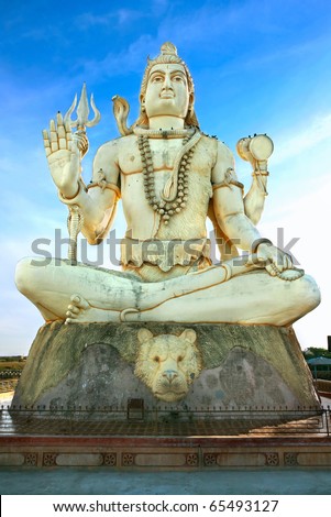 Big statue of India\'s God Shiva ,India