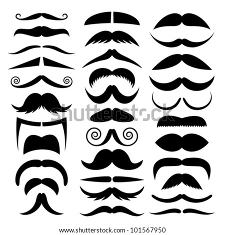 Vector Set Of Mustache. - 101567950 : Shutterstock