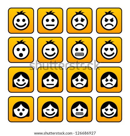 Vector emotion icons.