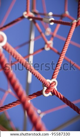 Rope linkages out outdoor play equipment