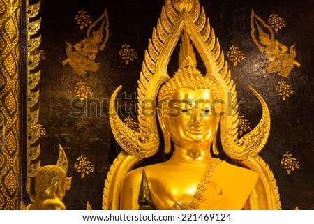 Phra Buddha Chinnarat is the most beautiful and the large bronze buddha sculpture  in Phitsanulok, Thailand.
