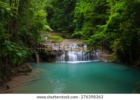 Erawan waterfall National Park Kanjanaburi,Thailand.
