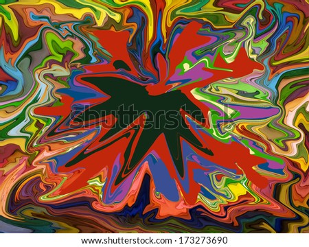 vivid paint spill for background or backdrop