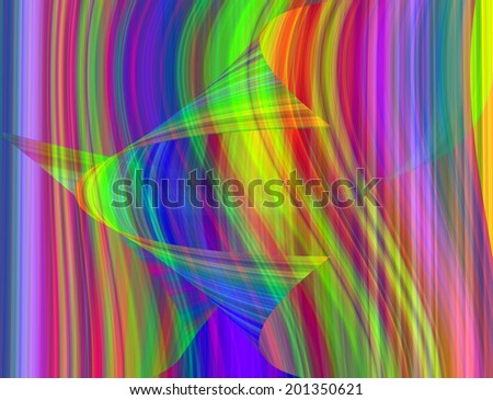 Abstract colorful sheer curtains