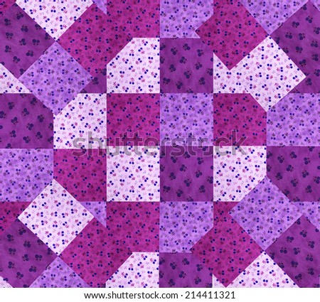 Colorful cotton square arrangement for quilt design