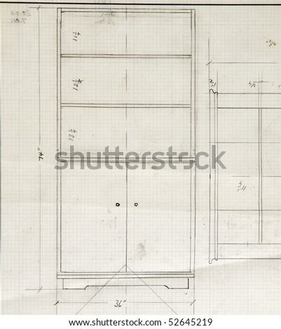 drawing for interior furniture