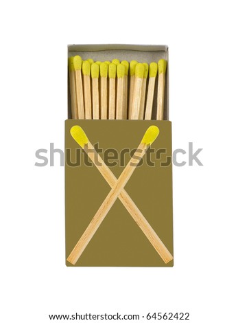 don\'t play with matches!  box with matches on a white background