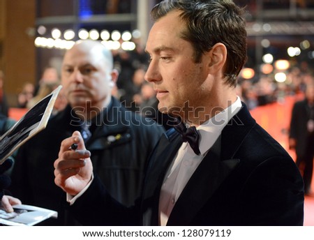 BERLIN - GERMANY - FEBRUARY 12: Jude Law at the 63rd Annual Berlinale International Film Festival 