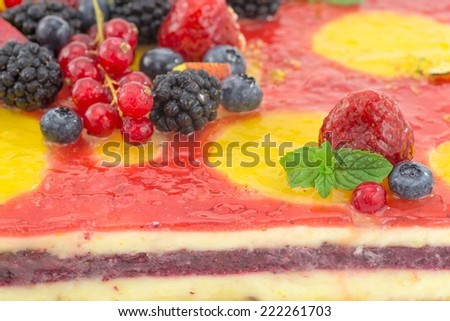 cake with fruit jelly
