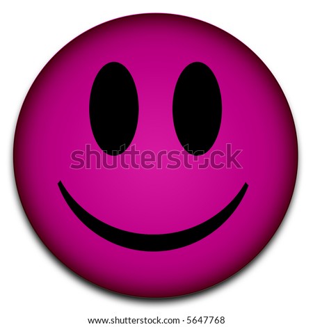 stock photo Pink smiley face symbol