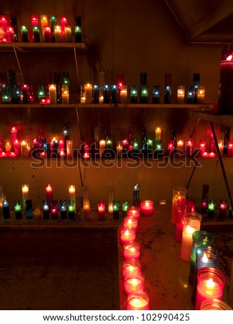 Candlelight room on a church