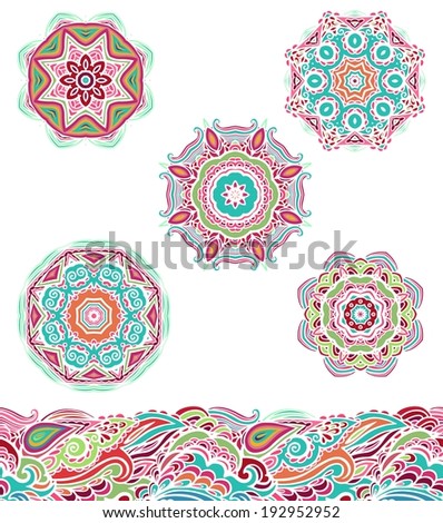 Set of decorative elements Set of decorative elements