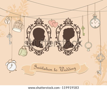 Vector Wedding Invitation Card Vintage card Vector Wedding Invitation Card Vintage card