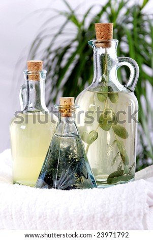 selection of different massage oils