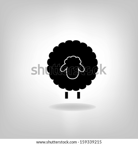 black silhouette of sheep on a light background black silhouette of sheep on a light background