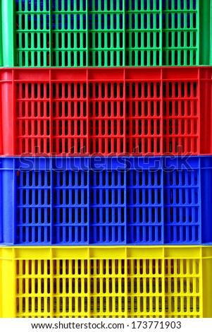 three-primary colours plastic box