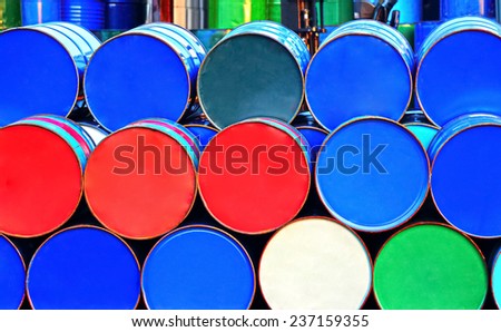 colorful oil drum
